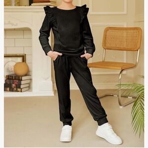 Girls velour jogger set